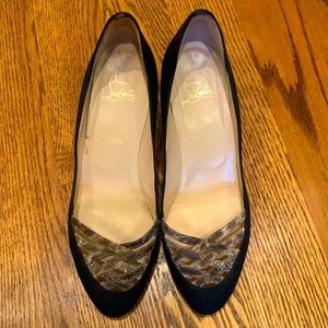 Christian Louboutin Black Snakeskin heels